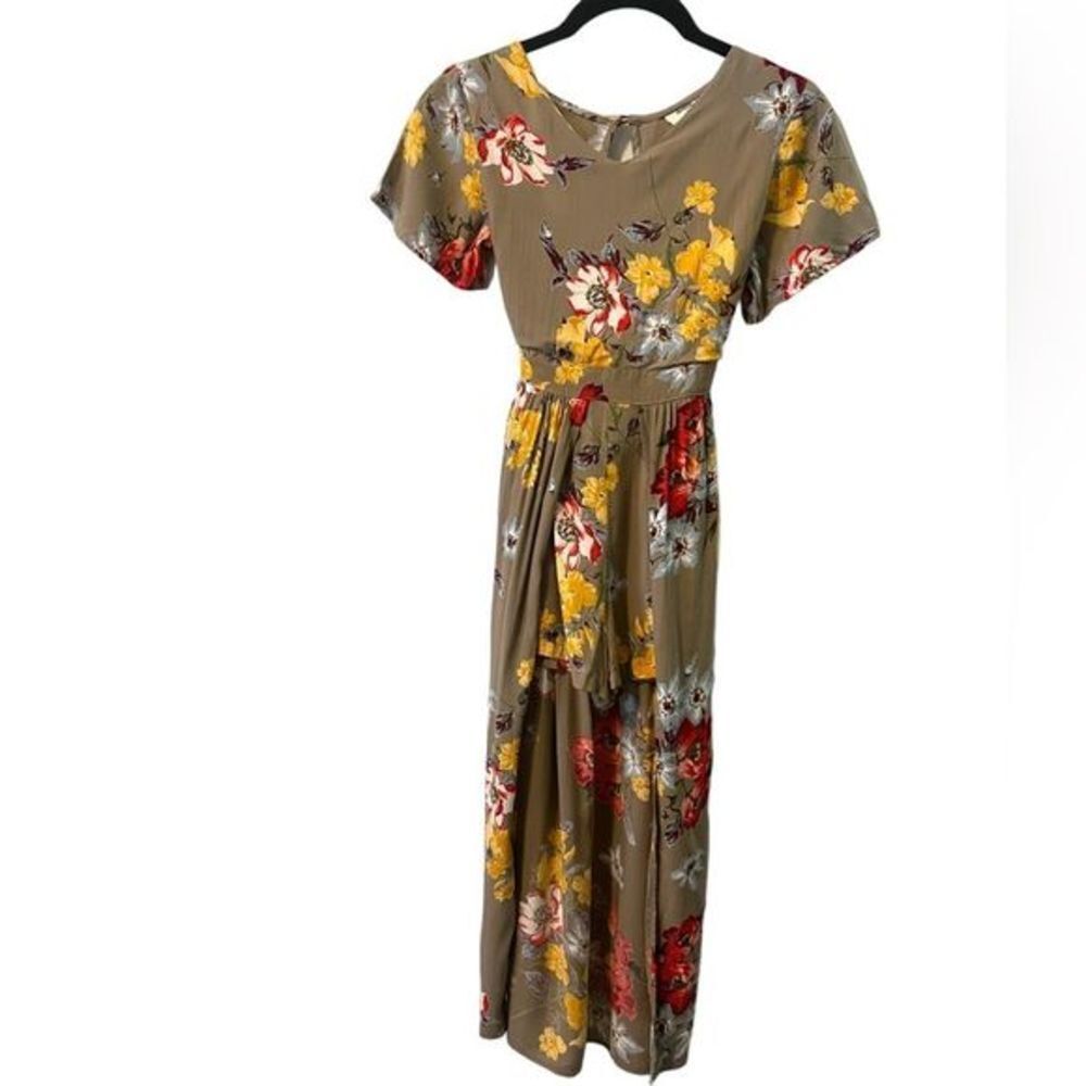 Angie Girls Romper Tan Floral Size S (girls)